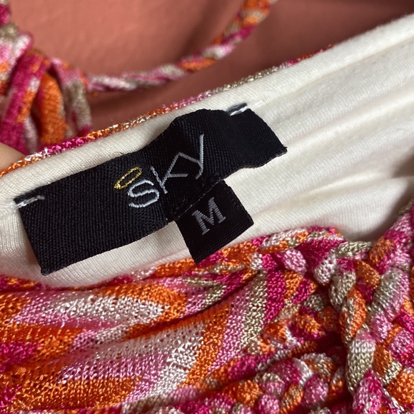 Sky Dress Pink Missoni-Like Knit Size Medium - Picture 5 of 7